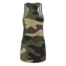 Load image into Gallery viewer, Camouflage Women's Cut & Sew Racerback Dress