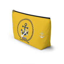 Load image into Gallery viewer, Custom Made Anchor Accessory Pouch w T-bottom