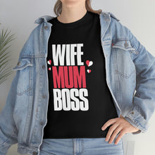 Load image into Gallery viewer, Wife Mum Boss Custom Design Print T-shirt