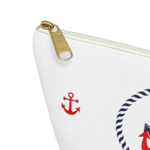 Load image into Gallery viewer, Custom Made Anchor Accessory Pouch w T-bottom