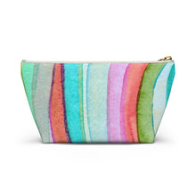 Load image into Gallery viewer, Abstract Custom Made Accessory Pouch w T-bottom
