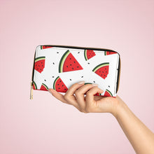 Load image into Gallery viewer, Custom Made Watermelon Design Zipper Wallet