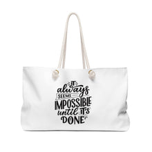 Load image into Gallery viewer, Motivational Print Custom Design Weekender Bag