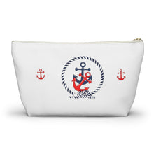Load image into Gallery viewer, Custom Made Anchor Accessory Pouch w T-bottom