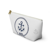 Load image into Gallery viewer, Custom Made Anchor Accessory Pouch w T-bottom