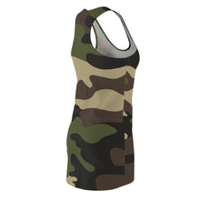 Load image into Gallery viewer, Camouflage Women's Cut & Sew Racerback Dress