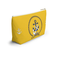 Load image into Gallery viewer, Custom Made Anchor Accessory Pouch w T-bottom