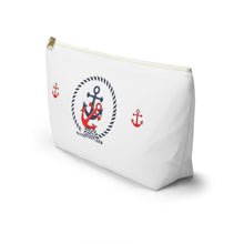 Load image into Gallery viewer, Custom Made Anchor Accessory Pouch w T-bottom