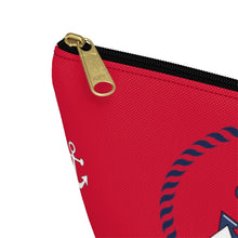 Load image into Gallery viewer, Custom Made Anchor Accessory Pouch w T-bottom