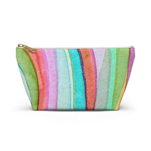 Load image into Gallery viewer, Abstract Custom Made Accessory Pouch w T-bottom
