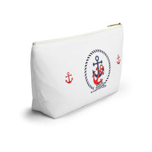 Load image into Gallery viewer, Custom Made Anchor Accessory Pouch w T-bottom