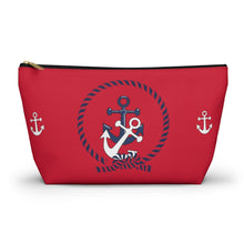 Load image into Gallery viewer, Custom Made Anchor Accessory Pouch w T-bottom
