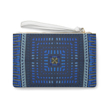 Load image into Gallery viewer, Clutch Bag Spring "Blue Abstract Print"