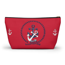 Load image into Gallery viewer, Custom Made Anchor Accessory Pouch w T-bottom