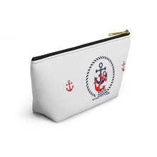 Load image into Gallery viewer, Custom Made Anchor Accessory Pouch w T-bottom
