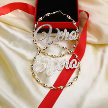 Load image into Gallery viewer, Personalized Name Swirl Earrings