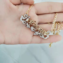 Load image into Gallery viewer, 3D Heart Personalized Double Plated Necklace