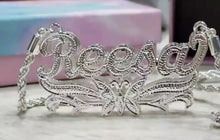 Load image into Gallery viewer, Personalized 3D Butterfly Custom Name Necklace Double plated