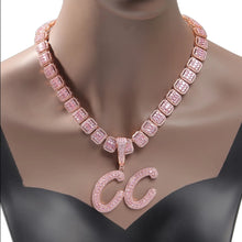 Load image into Gallery viewer, Baguette Personalized CZ Necklace