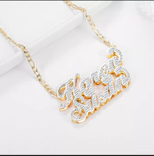 Load image into Gallery viewer, Personalized 3D Double Plated 18k Gold Plated Necklace