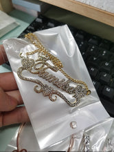 Load image into Gallery viewer, Personalized CZ Heart Name Necklace