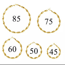 Load image into Gallery viewer, New! Personalized Twisted Hoop Earrings