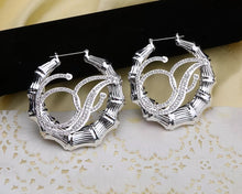 Load image into Gallery viewer, Bamboo Intial Custom Women's Earrings