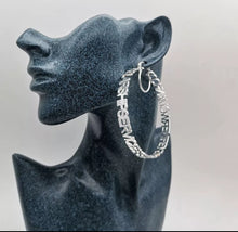Load image into Gallery viewer, Personalized Versace Style Hoop Earrings for Women
