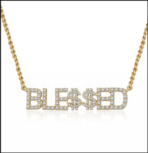 Load image into Gallery viewer, 9mm Letter or Number CZ Pendant Necklace