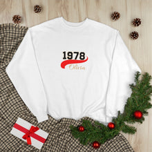 Load image into Gallery viewer, Personalized Varsity Name/Year Unisex Sweatshirt