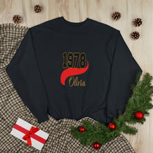 Load image into Gallery viewer, Personalized Varsity Name/Year Unisex Sweatshirt