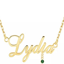 Load image into Gallery viewer, Personalized Necklace with Birthstone