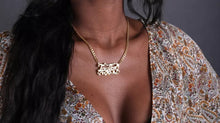 Load image into Gallery viewer, 18K Gold Double Plated Personalized Heart Bar Necklace