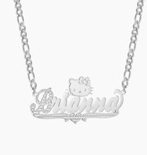 Load image into Gallery viewer, Hello Kitty 18K Plated 2 Tone Personalized Necklace