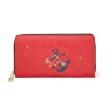 Load image into Gallery viewer, Custom Made Anchor Design Zipper Wallet