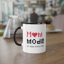 Load image into Gallery viewer, Mom Mode Black Accent Mug