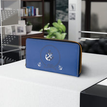 Load image into Gallery viewer, Custom Made Anchor Design Zipper Wallet