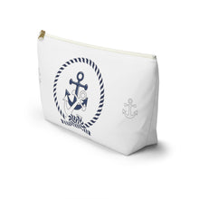 Load image into Gallery viewer, Custom Made Anchor Accessory Pouch w T-bottom