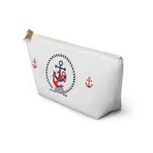 Load image into Gallery viewer, Custom Made Anchor Accessory Pouch w T-bottom