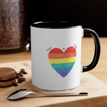 Load image into Gallery viewer, Love Is Love Accent Coffee Mug, 11oz