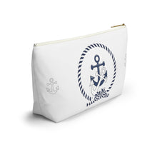 Load image into Gallery viewer, Custom Made Anchor Accessory Pouch w T-bottom