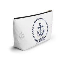 Load image into Gallery viewer, Custom Made Anchor Accessory Pouch w T-bottom