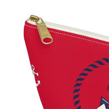 Load image into Gallery viewer, Custom Made Anchor Accessory Pouch w T-bottom