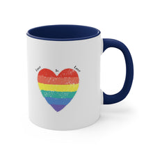 Load image into Gallery viewer, Love Is Love Accent Coffee Mug, 11oz