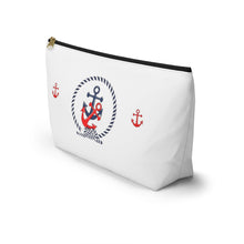 Load image into Gallery viewer, Custom Made Anchor Accessory Pouch w T-bottom