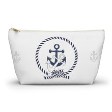 Load image into Gallery viewer, Custom Made Anchor Accessory Pouch w T-bottom