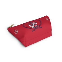 Load image into Gallery viewer, Custom Made Anchor Accessory Pouch w T-bottom