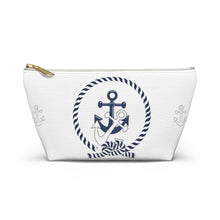 Load image into Gallery viewer, Custom Made Anchor Accessory Pouch w T-bottom