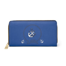 Load image into Gallery viewer, Custom Made Anchor Design Zipper Wallet