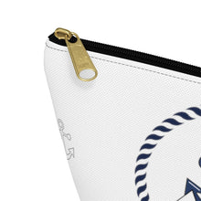 Load image into Gallery viewer, Custom Made Anchor Accessory Pouch w T-bottom